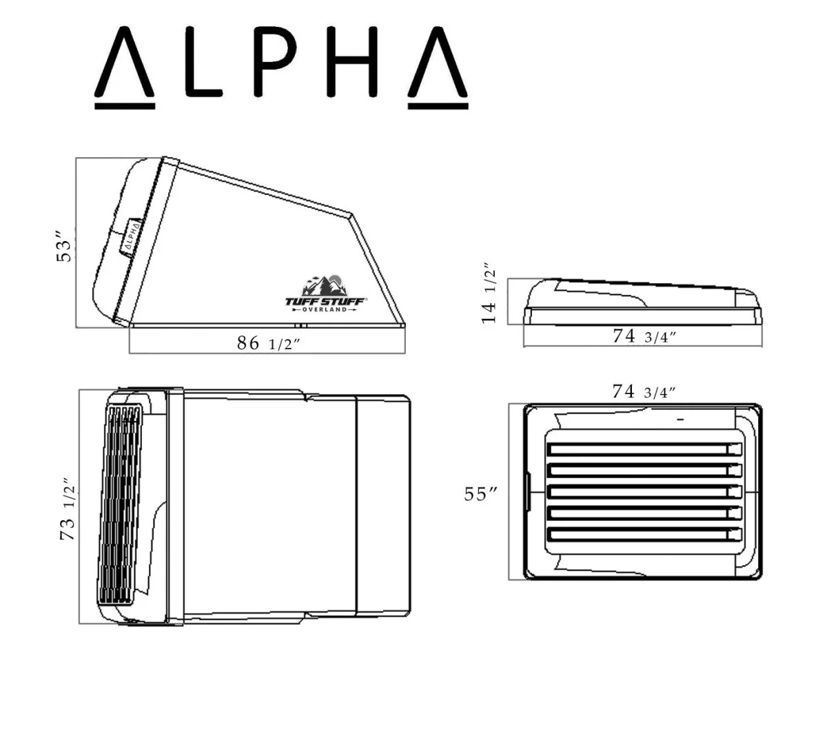 Alpha Hardshell Rooftop Tent, ABS, 2-3 Person, Gray - Image 31