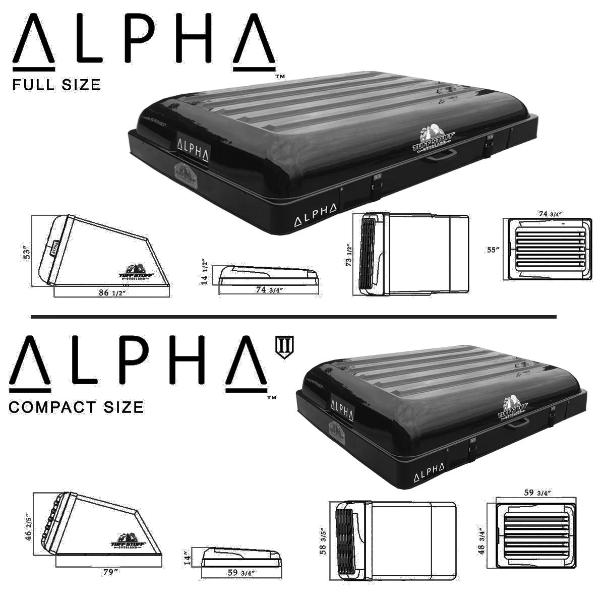 Alpha Hardshell Rooftop Tent, ABS, 2-3 Person, Gray - Image 32