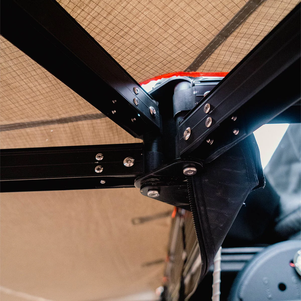 270 Degree Awning, XL, Passenger Side, C-Channel Aluminum, Olive - Image 4