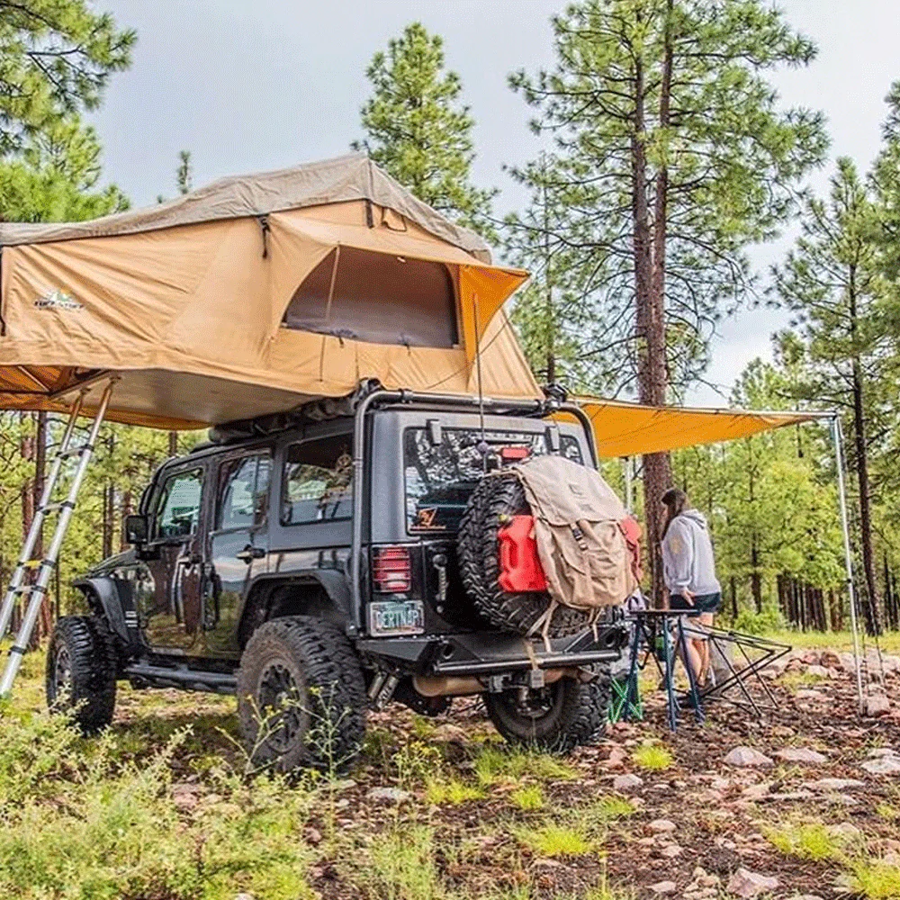 Truck or Car Awning, 4.5x6 Feet, Poly-Cotton Ripstop Fabric, Tan - Image 6